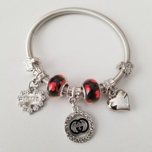 Charm Bracelet glas beads New